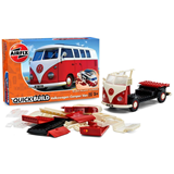 AIRFIX - QuickBuild - VW Camber Van Red, 6017