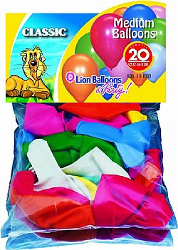 LION BALLOONS - Μπαλόνια Classic R100/32cm/20pcs, 161000