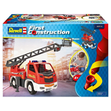 REVELL - Κατασκευή FIRST CONSTRUCTION 48pcs - Ladder Fire Truck, 00914