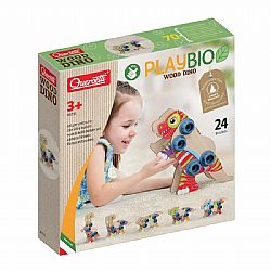 QUERCETTI - Κατασκευή με Βίδες Playbio Wood Dino, 24pcs, 80731