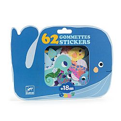 DJECO - Αυτοκόλλητα Μεγάλα BABY 62pcs *Sea Animals*, 00057