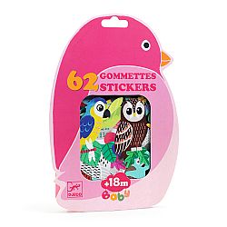 DJECO - Αυτοκόλλητα Μεγάλα BABY 62pcs *Birds*, 00058