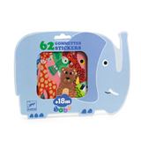 DJECO - Αυτοκόλλητα Μεγάλα BABY 62pcs *Safari Animals*, 00059