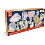 HAPE - Ξύλινο Παζλ 2,3,4,5,6τεμ *Farmyard Friends*, e1648